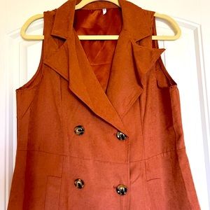 Tan Vest/Dress/Blazer
